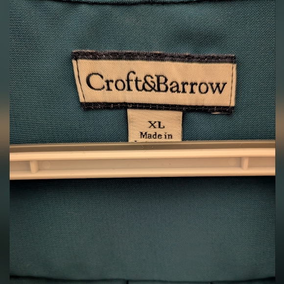 Women's Teal Blue Button Down Blouse Croft & Barrow - Picture 4 of 11